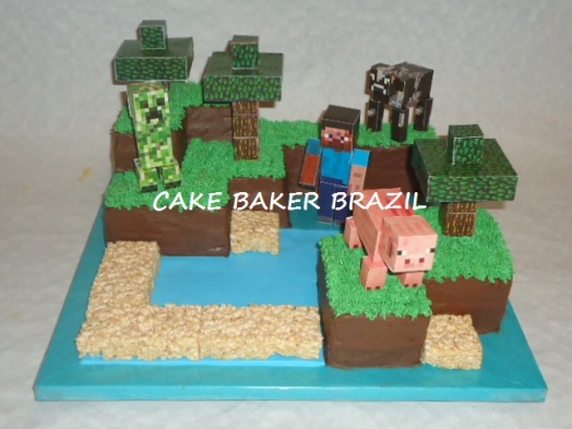 Minecraft cake. Bolo minecraft. #cake #bolo #minecraft #pc…
